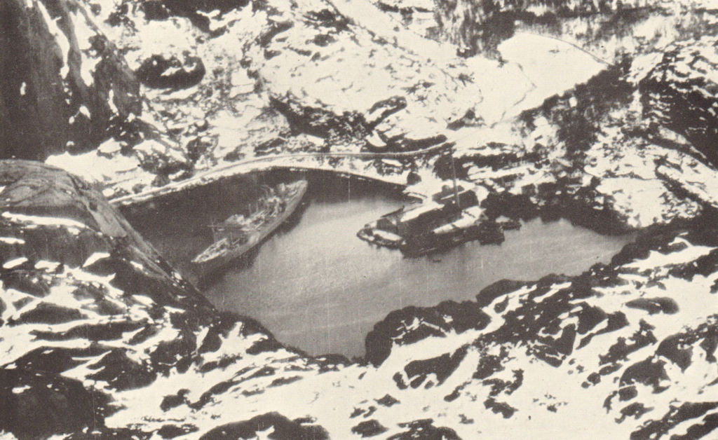 Altmark prison-ship spotted in Jossingfjord 24 February 1940. World War 2 1953